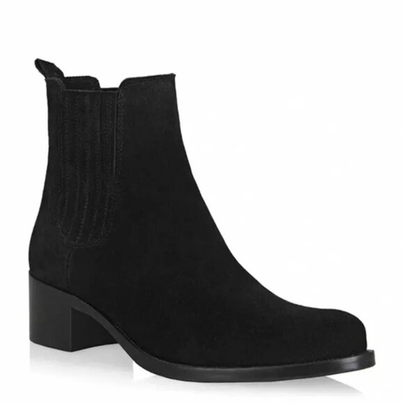 $600 La Canadienne Princeton Waterproof Oiled Suede BOOTIE BLACK 9 (MF21)
